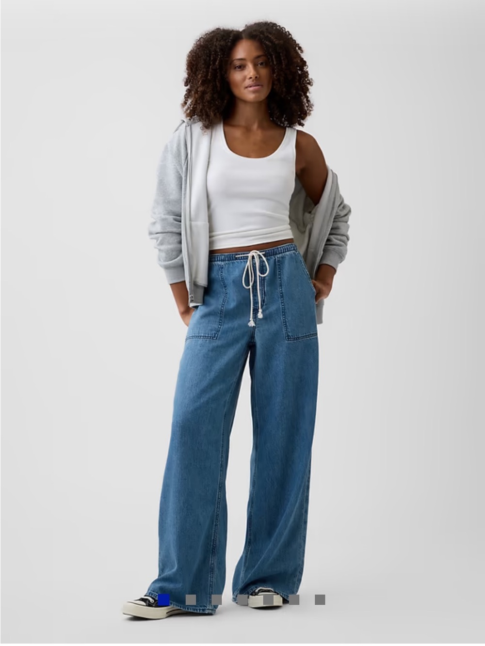 NWT Gap Wide-Leg Drawstring Jeans